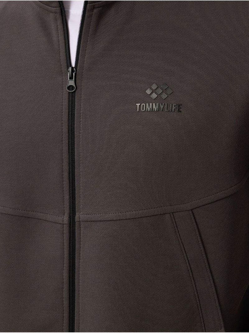 Ensemble homme sweat et pantalon à fermeture éclair tommy Gris foncé - Kiabi