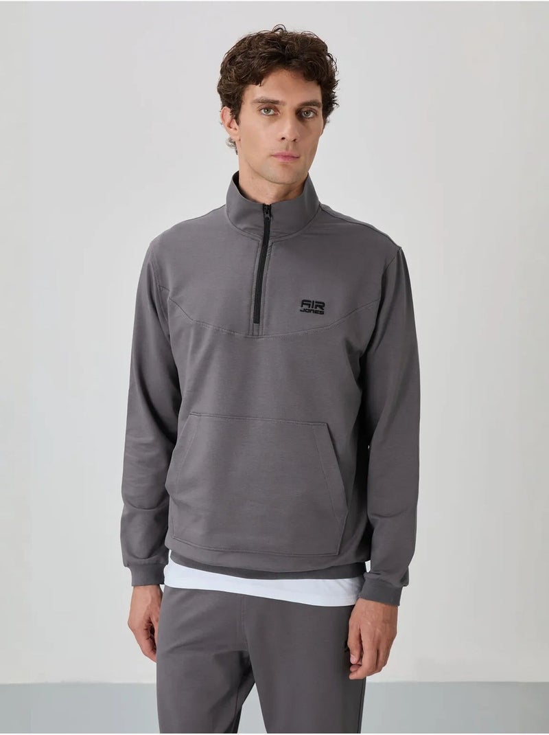 Ensemble homme sweat et pantalon à fermeture éclair tommy Gris Noir - Kiabi