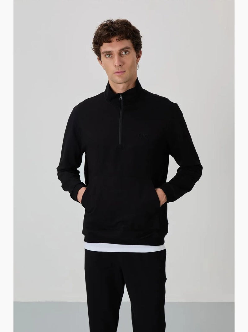 Ensemble homme sweat et pantalon à fermeture éclair tommy Noir - Kiabi