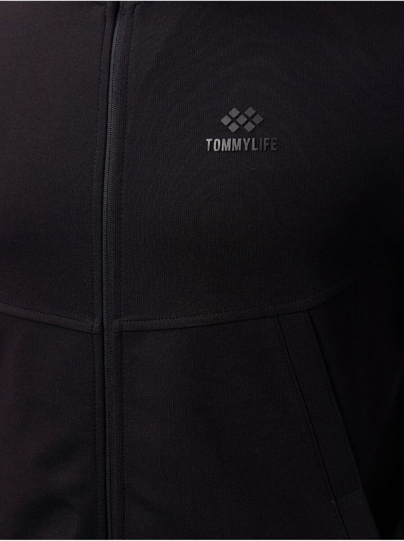 Ensemble homme sweat et pantalon à fermeture éclair tommy Noir - Kiabi