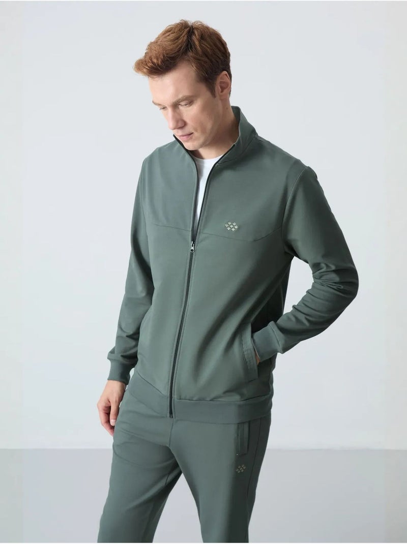 Ensemble homme sweat et pantalon à fermeture éclair tommy Vert - Kiabi