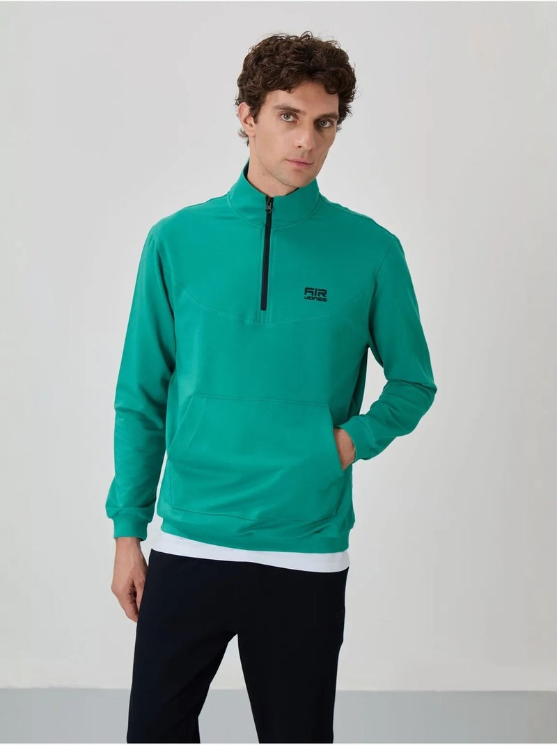 Ensemble homme sweat et pantalon à fermeture éclair tommy Vert - Kiabi