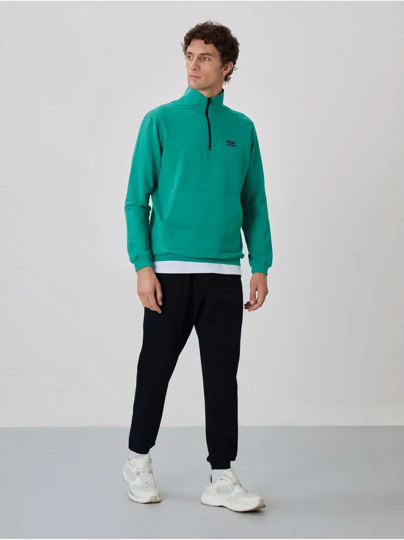 Ensemble homme sweat et pantalon à fermeture éclair tommy Vert - Kiabi