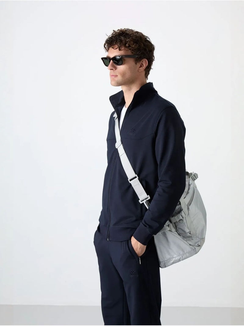 Ensemble homme sweat et pantalon coupe décontractée à col zippé tommy Bleu marine - Kiabi