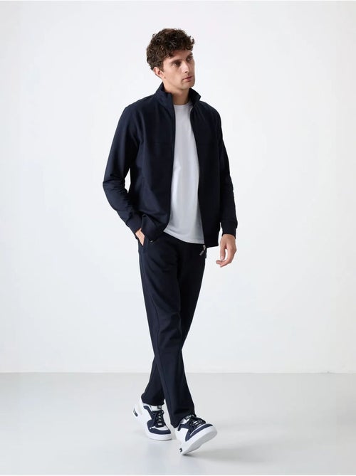 Ensemble homme sweat et pantalon coupe décontractée à col zippé tommy - Kiabi