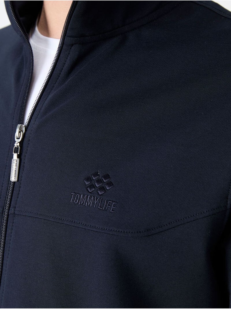 Ensemble homme sweat et pantalon coupe décontractée à col zippé tommy Bleu marine - Kiabi