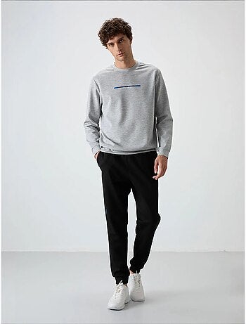 Ensemble homme sweat et pantalon en maille côtelée tommy