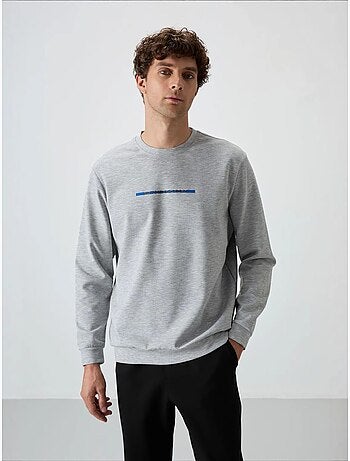 Ensemble homme sweat et pantalon en maille côtelée tommy