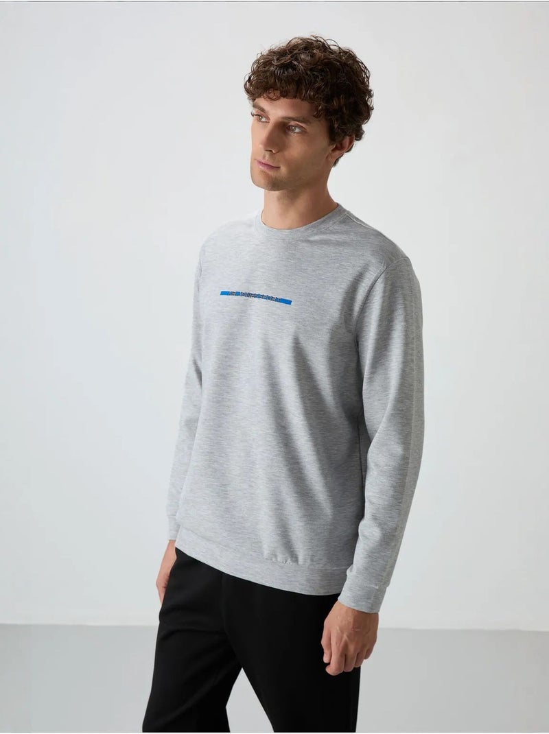 Ensemble homme sweat et pantalon en maille côtelée tommy Gris clair - Kiabi