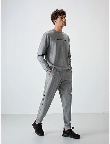 Ensemble homme sweat et pantalon en maille côtelée tommy