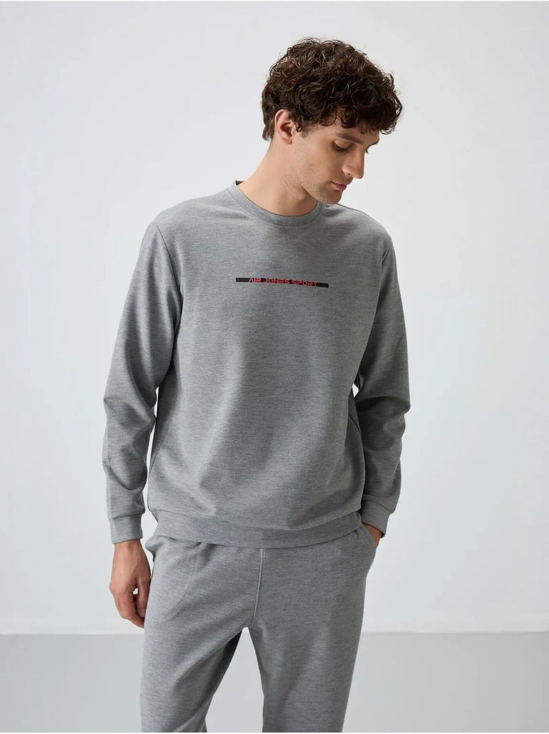 Ensemble homme sweat et pantalon en maille côtelée tommy Gris - Kiabi