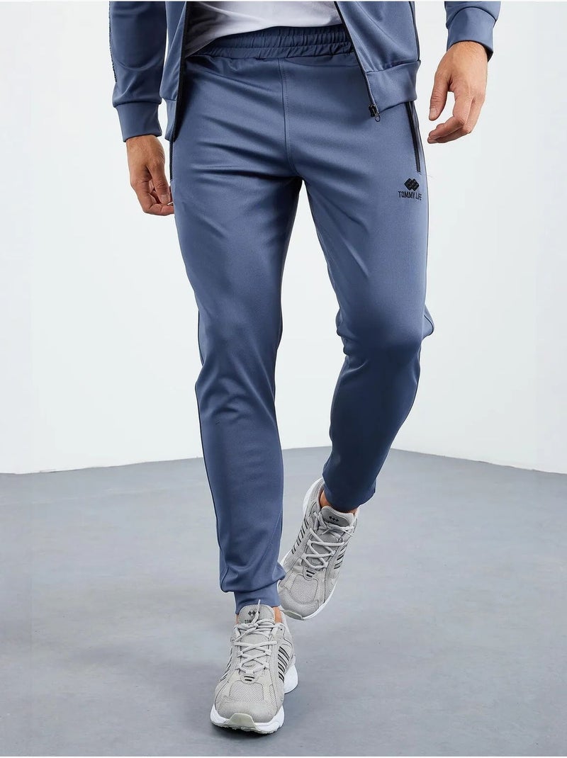Ensemble homme sweat et pantalon en maille scuba tommy Bleu - Kiabi
