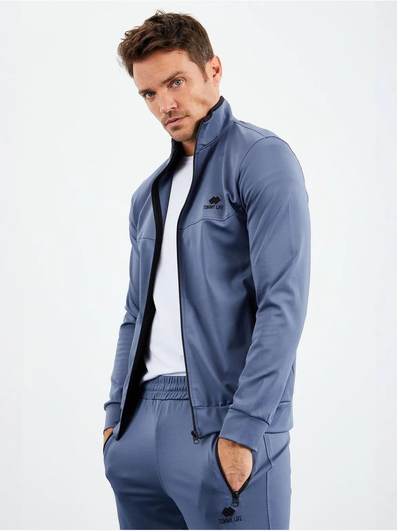 Ensemble homme sweat et pantalon en maille scuba tommy Bleu - Kiabi