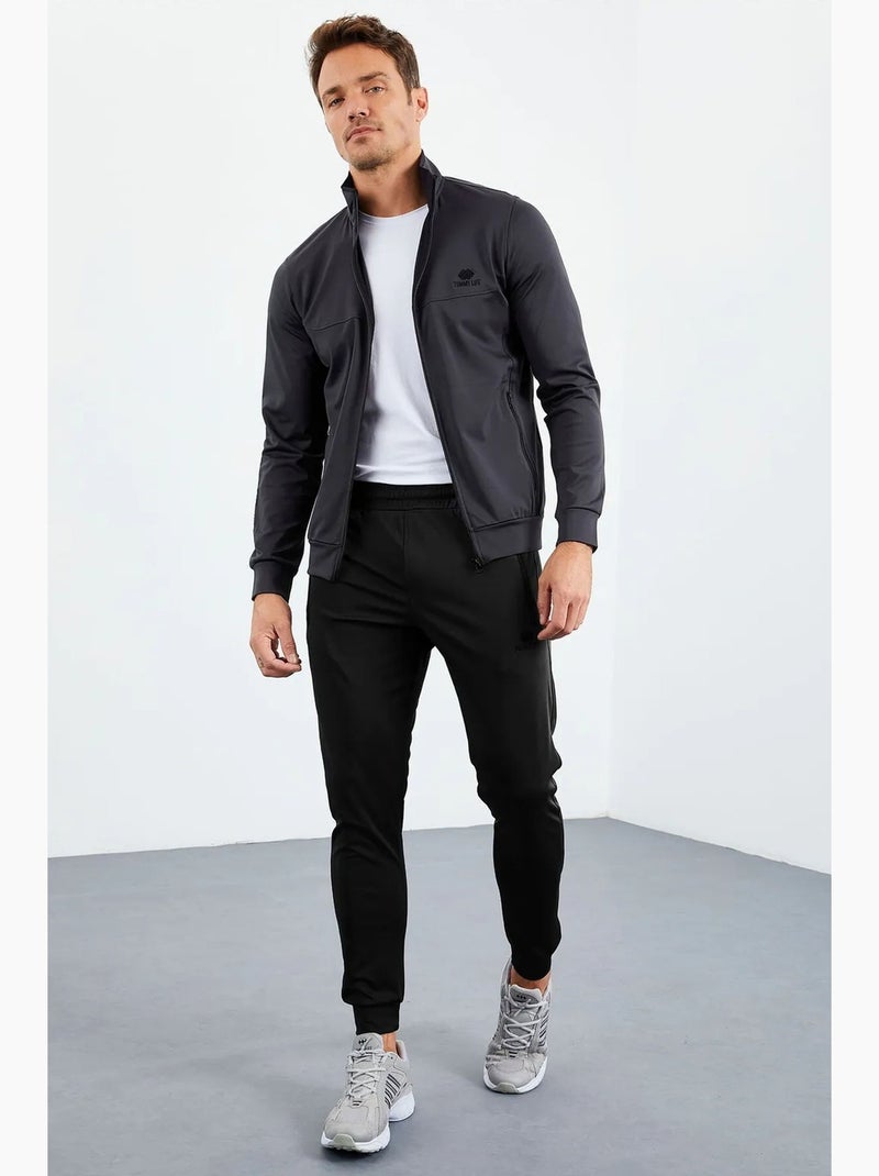 Ensemble homme sweat et pantalon en maille scuba tommy Gris Noir - Kiabi