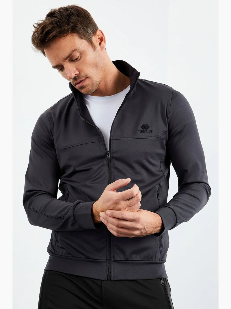 Ensemble homme sweat et pantalon en maille scuba tommy Gris Noir - Kiabi