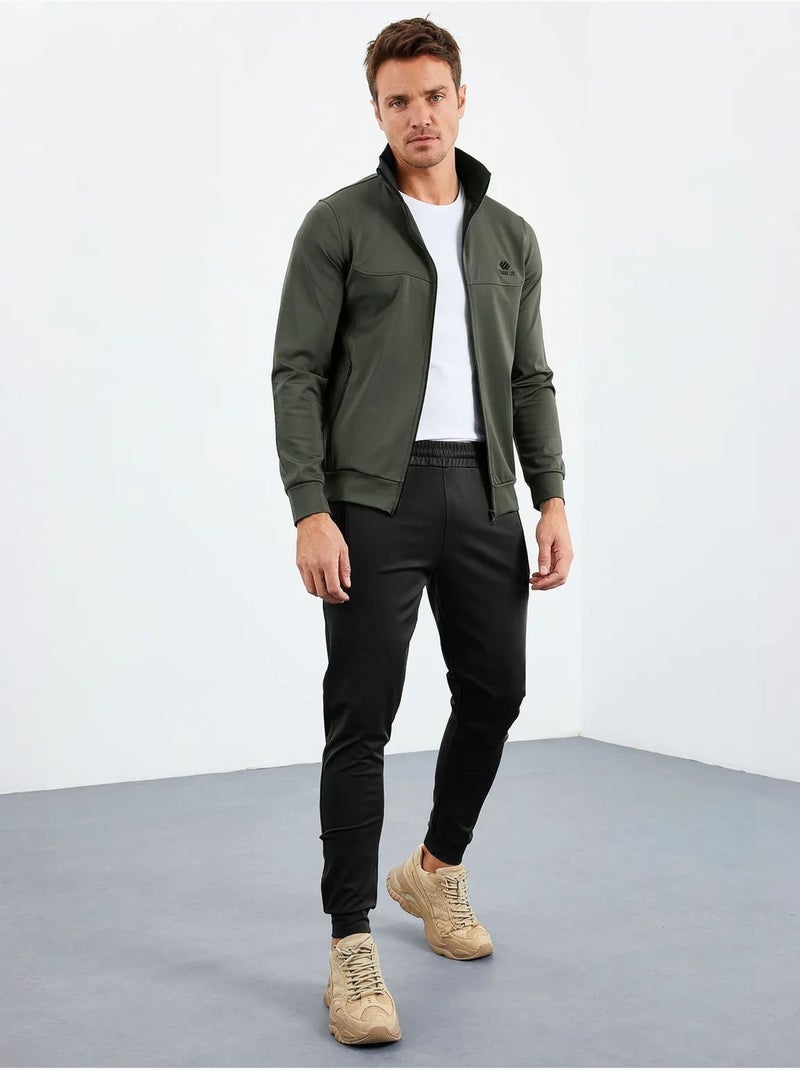 Ensemble homme sweat et pantalon en maille scuba tommy Vert kaki - Kiabi