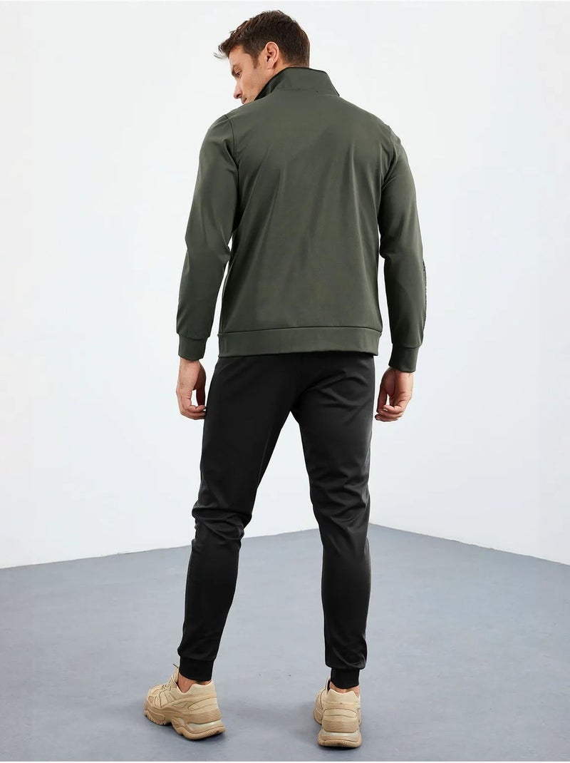 Ensemble homme sweat et pantalon en maille scuba tommy Vert kaki - Kiabi