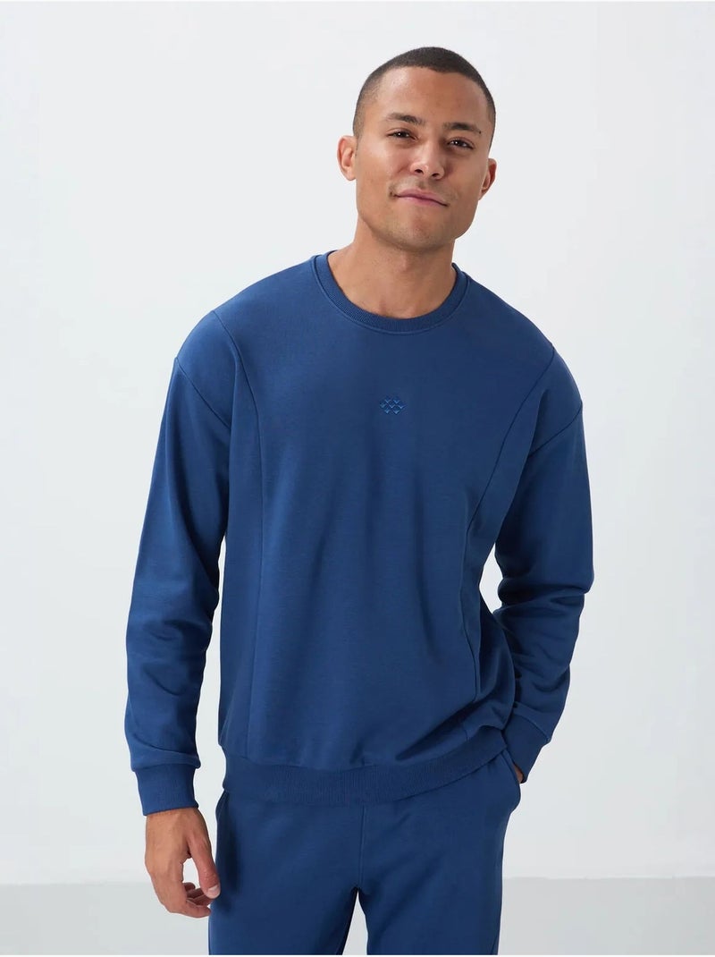 Ensemble homme sweat et pantalon en molleton coton mélangé tommy Bleu - Kiabi