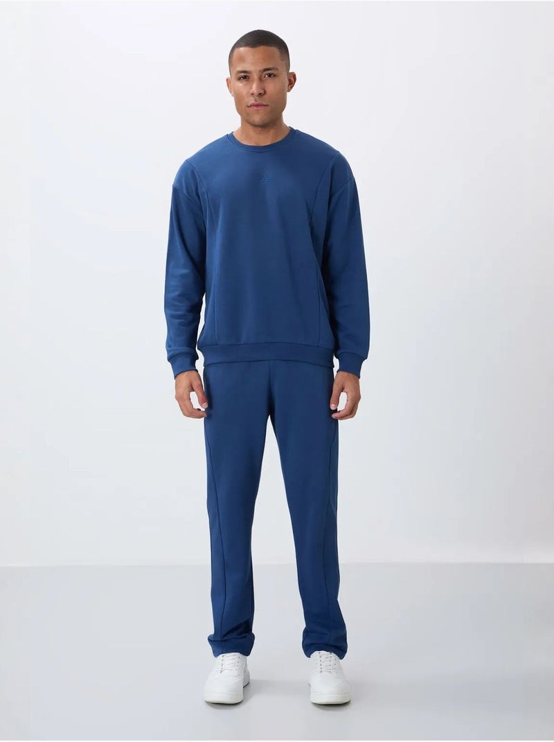Ensemble homme sweat et pantalon en molleton coton mélangé tommy Bleu - Kiabi