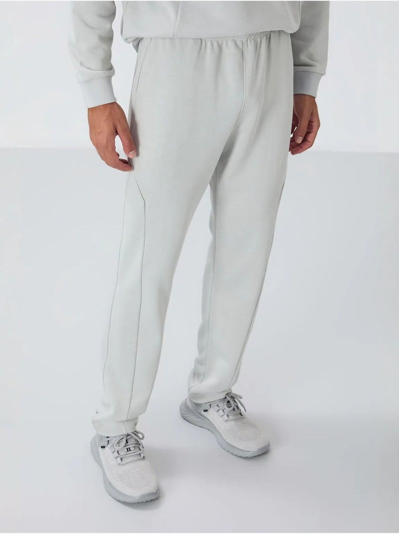 Ensemble homme sweat et pantalon en molleton coton mélangé tommy Gris clair - Kiabi
