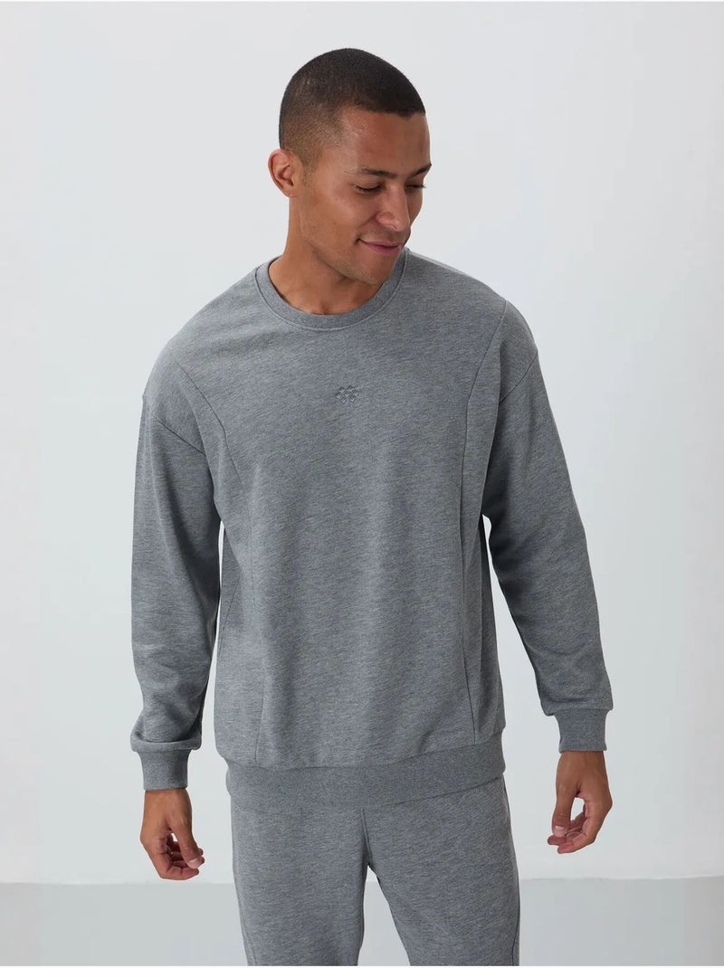 Ensemble homme sweat et pantalon en molleton coton mélangé tommy Gris - Kiabi