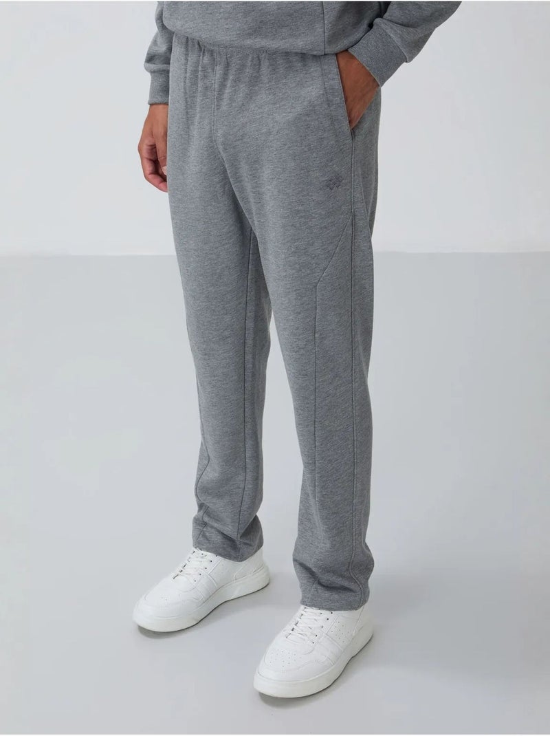 Ensemble homme sweat et pantalon en molleton coton mélangé tommy Gris - Kiabi