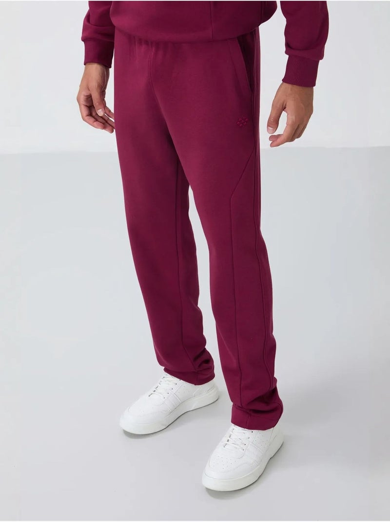 Ensemble homme sweat et pantalon en molleton coton mélangé tommy Rouge bordeaux - Kiabi