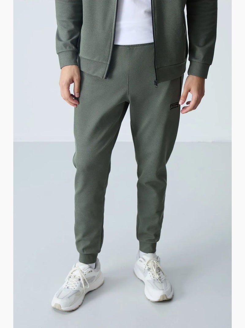 Ensemble homme sweat et pantalon en molleton tommy Kaki - Kiabi