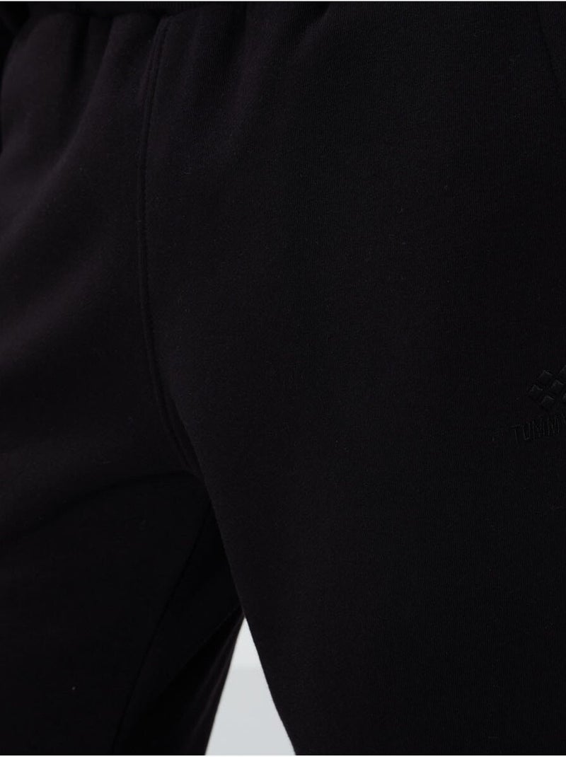 Ensemble homme sweat et pantalon en molleton tommy Noir - Kiabi