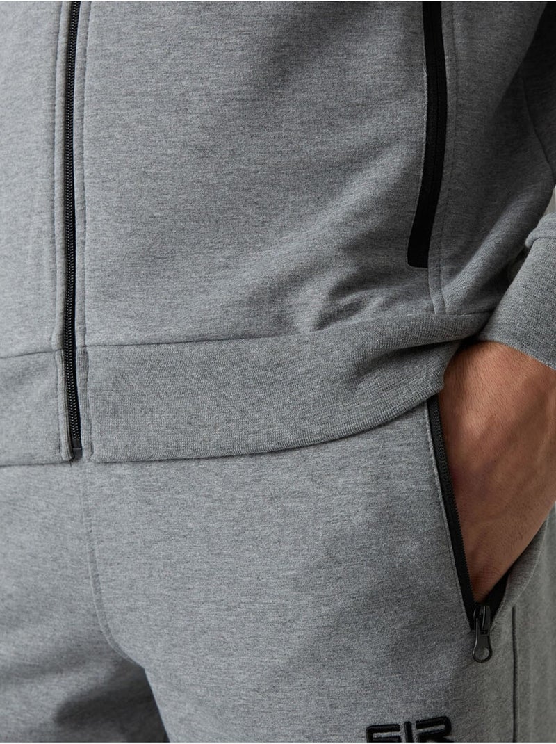 Ensemble homme sweat et pantalon en molleton tricoté tommy Gris - Kiabi