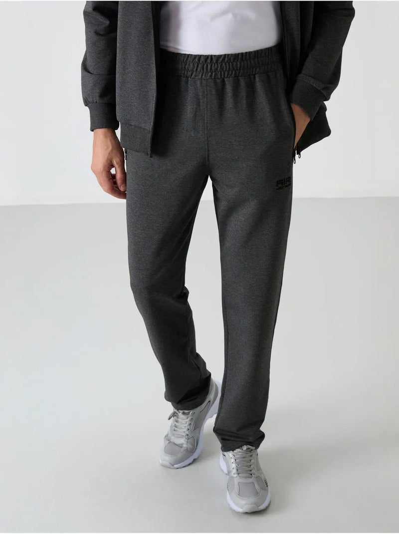 Ensemble homme sweat et pantalon en molleton tricoté tommy Gris Noir - Kiabi