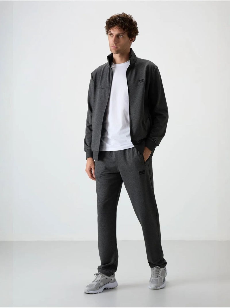 Ensemble homme sweat et pantalon en molleton tricoté tommy Gris Noir - Kiabi