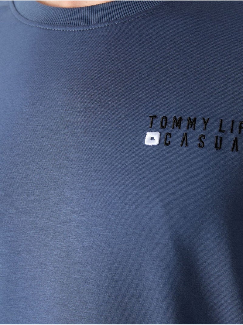 Ensemble homme sweat et pantalon oversize tommy Bleu saphir - Kiabi