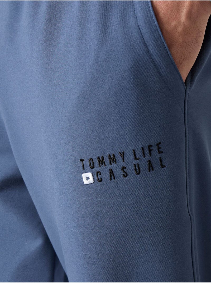 Ensemble homme sweat et pantalon oversize tommy Bleu saphir - Kiabi