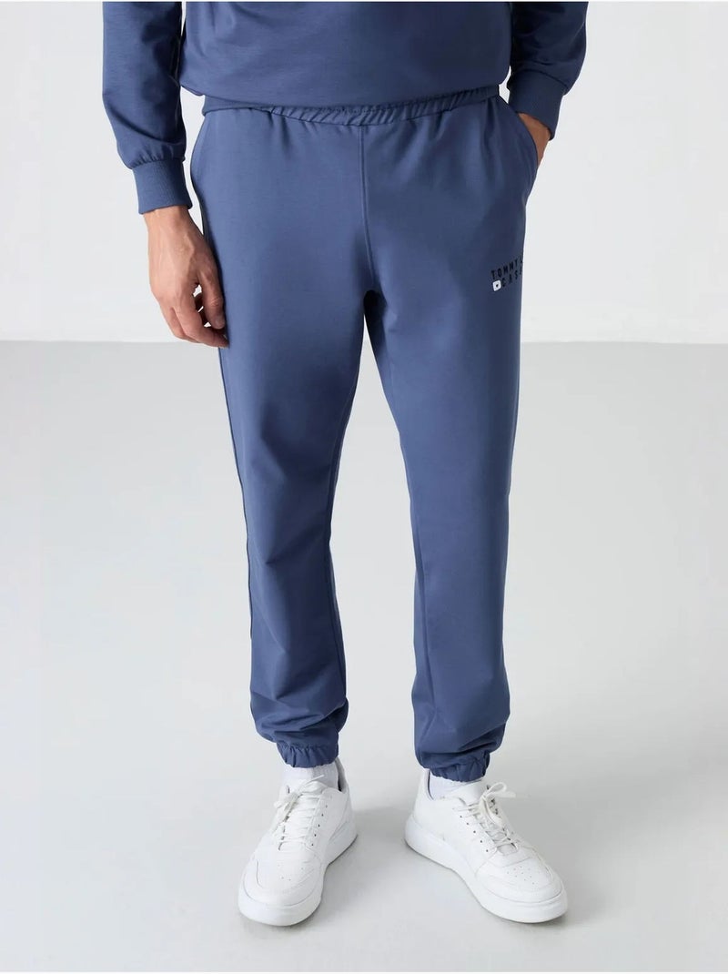 Ensemble homme sweat et pantalon oversize tommy Bleu saphir - Kiabi