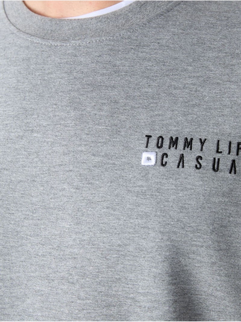 Ensemble homme sweat et pantalon oversize tommy Gris clair - Kiabi