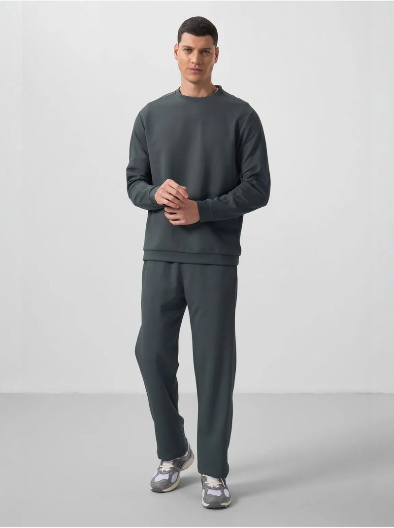 Ensemble homme sweat et pantalon oversize tommy Gris Noir - Kiabi