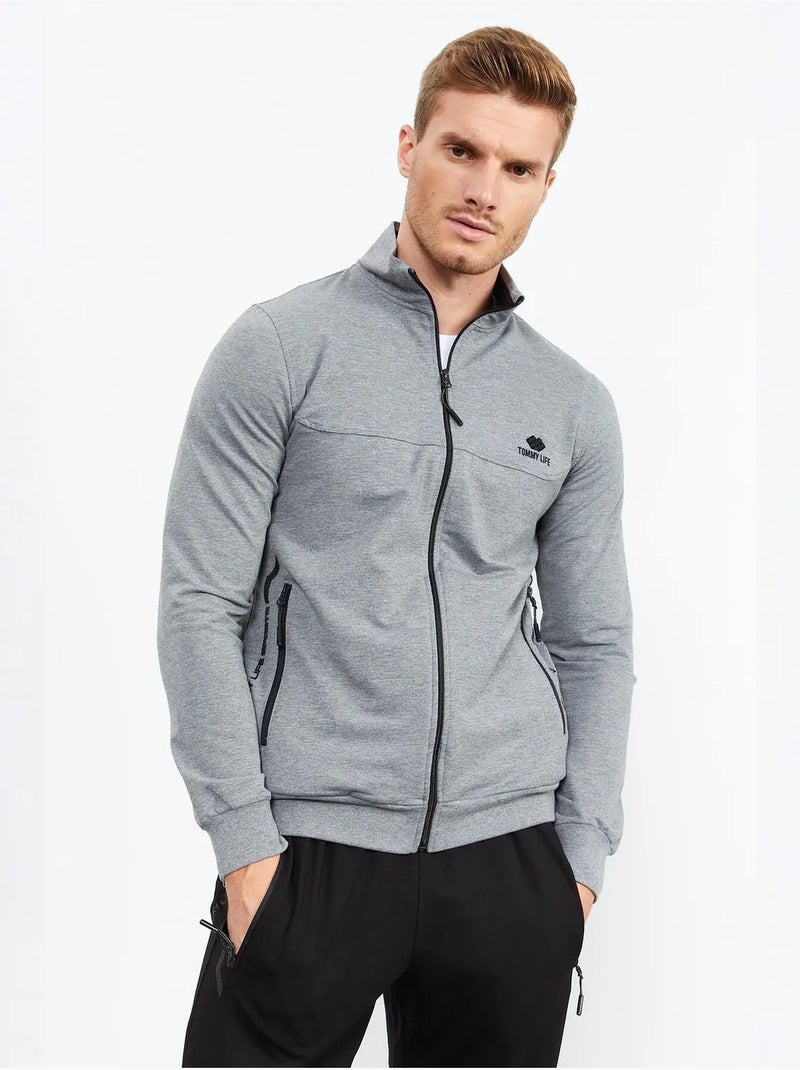 Ensemble homme sweat et pantalon zippés tommy Gris - Kiabi