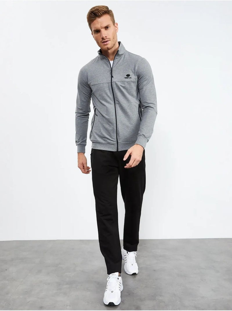 Ensemble homme sweat et pantalon zippés tommy Gris - Kiabi