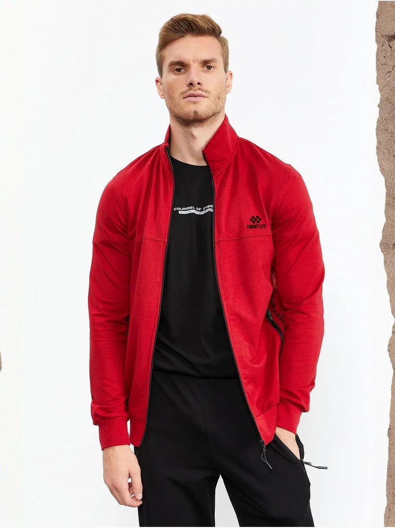 Ensemble homme sweat et pantalon zippés tommy Rouge - Kiabi