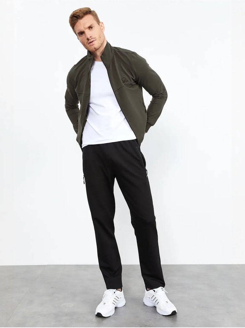 Ensemble homme sweat et pantalon zippés tommy Vert kaki - Kiabi