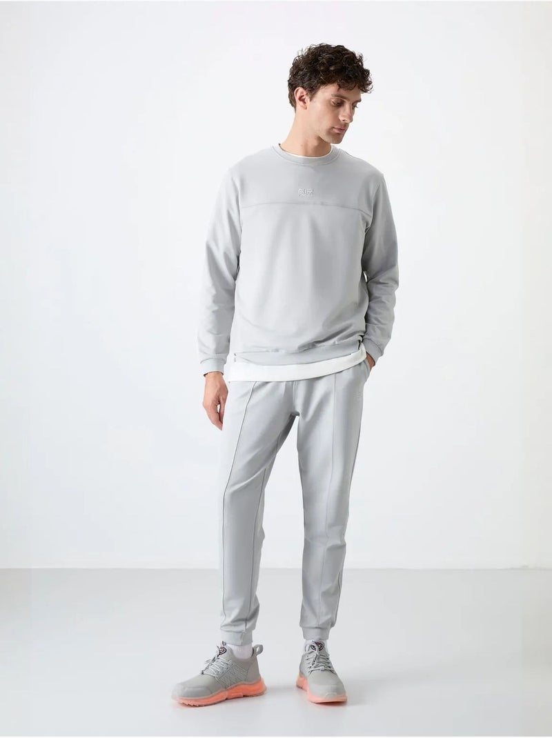 Ensemble homme sweat-shirt et pantalon en molleton tommy Gris clair - Kiabi