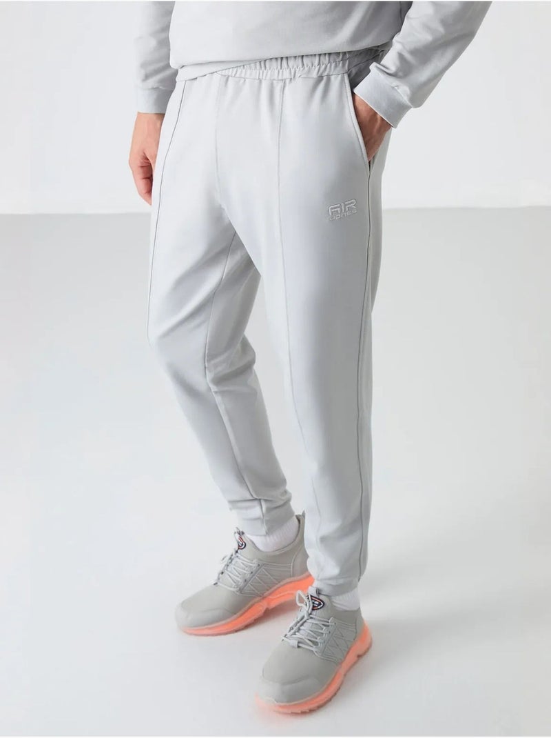 Ensemble homme sweat-shirt et pantalon en molleton tommy Gris clair - Kiabi