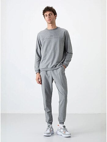 Ensemble homme sweat-shirt et pantalon en molleton tommy