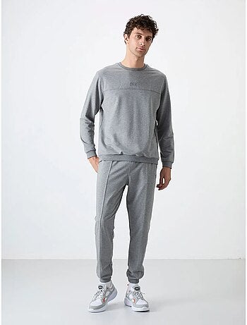 Ensemble homme sweat-shirt et pantalon en molleton tommy