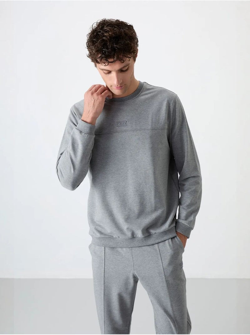 Ensemble homme sweat-shirt et pantalon en molleton tommy Gris - Kiabi
