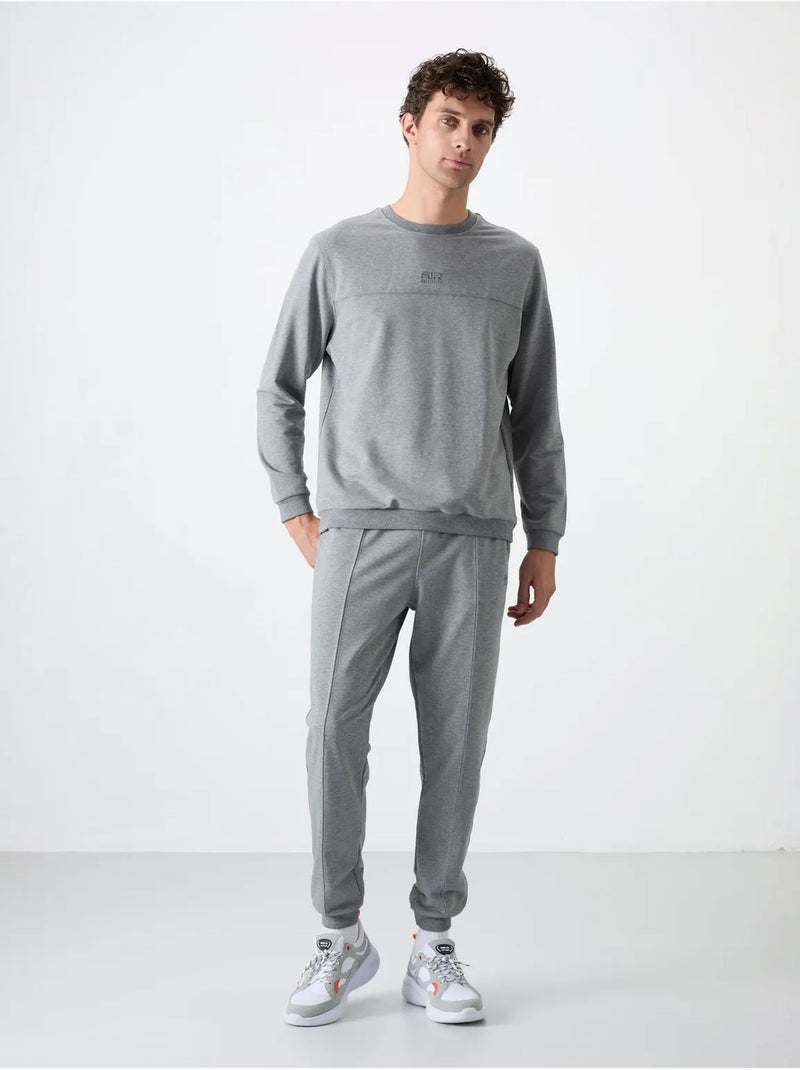 Ensemble homme sweat-shirt et pantalon en molleton tommy Gris - Kiabi
