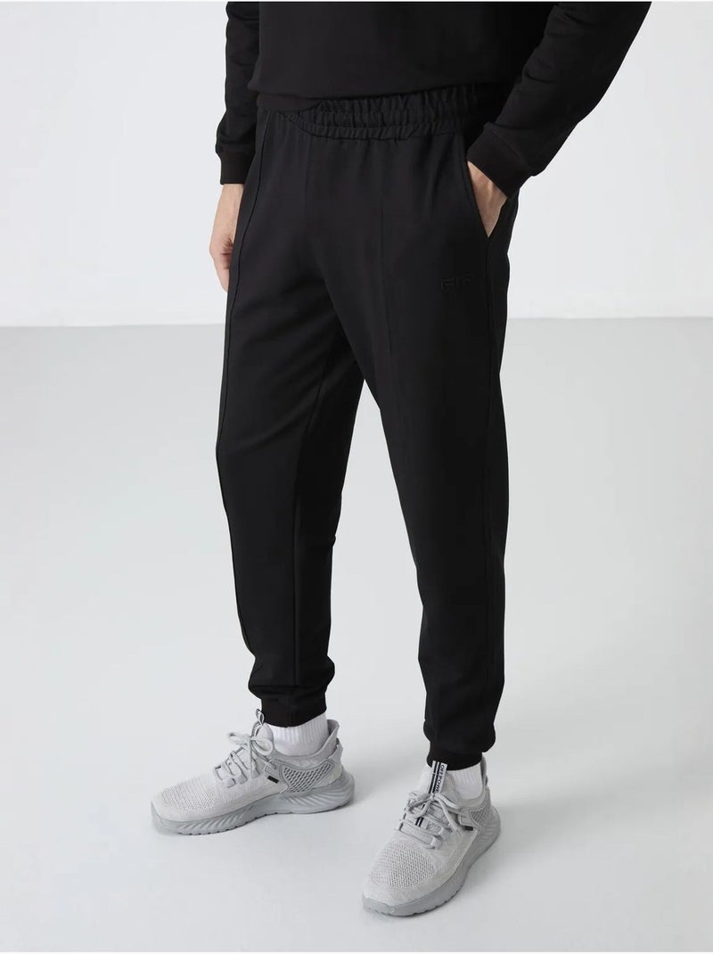 Ensemble homme sweat-shirt et pantalon en molleton tommy Noir - Kiabi