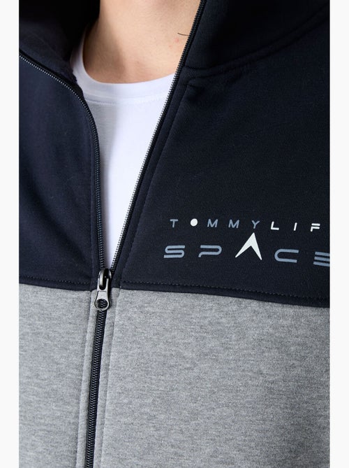 Ensemble homme sweat zippé et pantalon color-block tommy - Kiabi