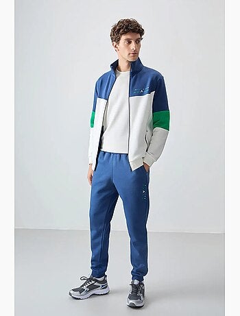 Ensemble homme sweat zippé et pantalon color-block tommy